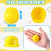 100 Pieces Miniature Construction Hat Mini Construction Toy Doll Hats Plastic Yellow Miniature Bottle Topper Hats for Party