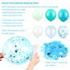 60 Pieces 12 Inch Agate Latex Balloons Confetti Balloons Colorful Balloons for Jungle Baby Shower Wedding Office Birthday Party Supplies (Aqua, Turquoise, Cyan, Mint Green)