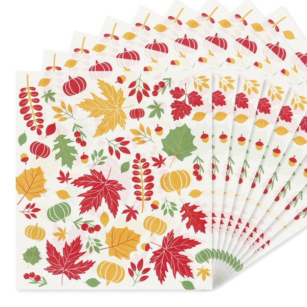 Thanksgiving Wax Paper Sheets100PCS Maple Leaf Parchment Paper Thanksgiving Food Wrapping Paper Fall Wax Baking Liner Thanksgiving Party Supplies