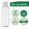 LISAPACK 3.4oz Travel Bottles For Toiletries (5pcs), Travel Size Containers for Shampoo (100ml, Clear)