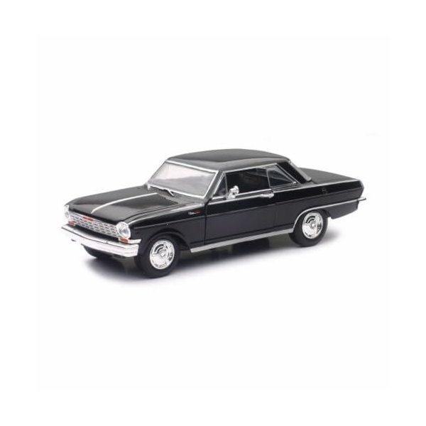 1964 Chevy Nova SS Black Muscle Car Collection 1/25 Diecast Model Car by New Ray 71823B