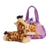 Aurora World Fancy Pals Peek-A-Boo Giraffe Pet Carrier Orange, 7 inches