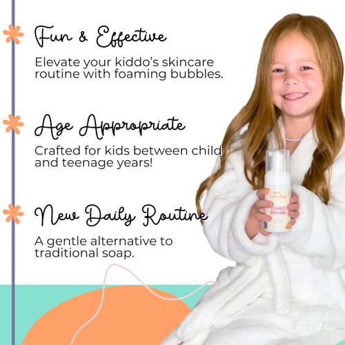 Sissy Kay Kids Face Wash - Foaming Face Wash For Kids - Gentle Daily Skin Care - Natural Face Cleanser With Vitamin C & Vitamin E - For Girls, Boys, and PreTeens - Tear Free - Watermelon - 100 ml