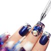 2 Pieces Rhinestone Picker Dotting Pen, Dual-ended Rhinestone Gems Crystals Studs Picker Wax Pencil Pen Crystal Beads Handle Manicure Nail Art DIY Decoration Tool (Black White)
