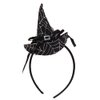 Halloween Witch Hat Headband Cute Spider web Hair Hoop for Women Girls Cosplay Makeup Costume Decoration Party Supplies Halloween Hair Accessories (Glitter Silver)