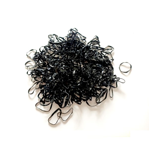 BUMENO 500 Pcs Hair ties, Rubber bands for hair, Toddler Hair Ties for Girls, Baby hair ties, Seamless Hair Bands, Elastic Ponytail Holders, Black