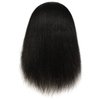 FUTAI Mannequin Head 100% Human Hair Manikin Cosmetology Makeup Doll Training Head with Table Clamp Stand for Hairdresser Practice Braiding Styling Coloring Curling Cutting Updos Display