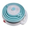 Travel Foldable Electric Kettle, Collapsible Food Grade Silicone Small Kettle Boiling water,Dual Voltage（600ml,110-220V US Plug） (Blue)