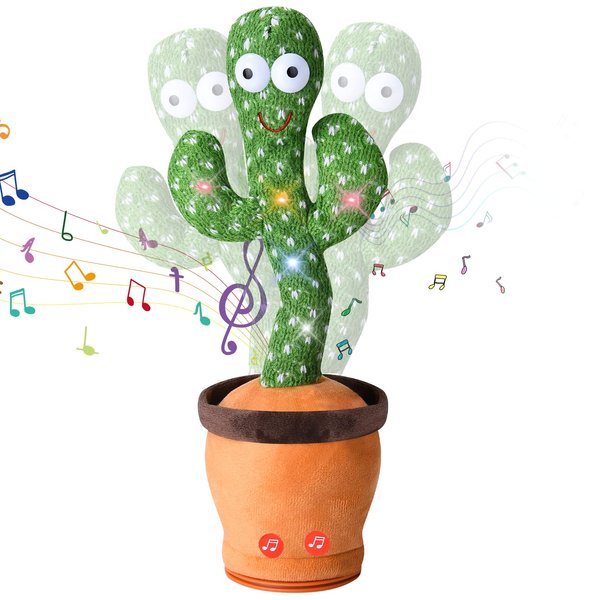 TWORIVER Dancing Talking Cactus Toy for Baby Toddler,Cactus Baby Toy Interactive Mimic Singing Infant Kids Toys, Christmas Baby Boy Gifts Baby Stocking Stuffers for Kids Girls Boys Baby Girl Toys