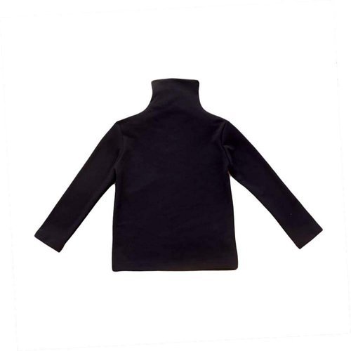 Toddler Baby Little Girls Turtleneck T Shirt Top Long Sleeve Basic Solid Color Blouse 1-5Years Old (2-3T,Black Turtleneck Shirt)