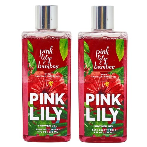 Generic Bath and Body Work PINK LILY & BAMBOO 2 Pack Shower Gel Bundle - 8 fl oz / 236 mL each, Full Size