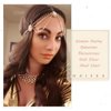 NAISKA Gold Crystal Rhinestones Head Chain Hair Jewelry Layered Wedding Crystal Headpiece Dainty Bride Prom Headband Hair Accessories for Women and Girls