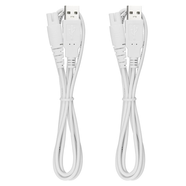 Charger Cord Replacement for Pritech Electric Feet Callus Remover Foot Pedicure, USB Power Cable 2-Pack