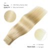 YILITE Wire Hair Extensions Human Hair， with Straight Wire Hair Extensions 18 inches 95g Silky Straight #613 Bleach Blonde Hair Extensions Real Human Hair Remy Hair Extensions