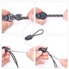 20 Pack Zipper Pull Cord Ends Zipcords Stopper Paracord Parachute Clips Running Shoe lace Elastic Shock Bungee Rope Drawstrings Ends Lock DIY Replacement Plastic Black
