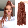 18 Inch Copper Red Water Wave Crochet Hair Passion Twists Bohemian Curly Hair Passion Twist for Butterfly Locs Crochet Hair Natural Synthetic Braiding Hair Extensions (18 Inch,350#)