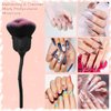 NONENDU 2 PCS Nail Dust Brush, Ultra Soft Nylon Dust Brush for Nails, Nail Brushes for Nail Art Cleaner Tools, Rose Shape Nail Brush & Makeup Brush