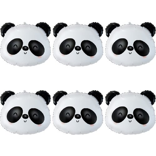 Panda Head Balloons - 23.4" Animal of Panda Foil Balloons for Jungle Farm Zoo Safari Theme Birthday Baby Shower Party Decoration