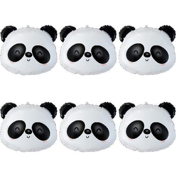 Panda Head Balloons - 23.4" Animal of Panda Foil Balloons for Jungle Farm Zoo Safari Theme Birthday Baby Shower Party Decoration