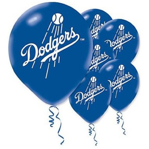 Los Angeles Dodgers MLB Printed Latex Balloons - 12" (Pack Of 6) - Perfect For Game Day Parties & Celebrations
