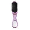 Compact Folding Hair Brush With Mirror Pocket Size Travel Car For Purse Bag massaging Bristles