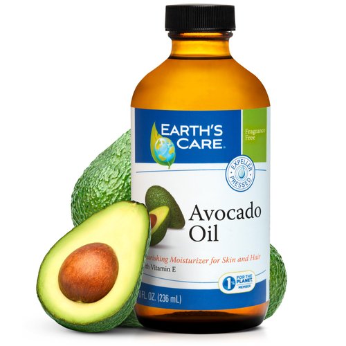 Earth’s Care Avocado Oil - Avocado Oil for Hair and Skin with Vitamin E - 8 Fl OZ - (1/pk)