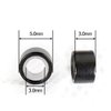 2 Bottles, 200Pcs Beads Silicone Aluminium Micro Nano Rings 5.0x3.0x3.0 mm Lined For I Tip/Nano Hair Extensions Tool Beads (Black Color)