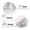 Unicra Bride Wedding Crystal Hair Pins Flower Bridal Hair Pieces Wedding Hair Accessories for Women and Girls Pack of 3 (Silver)