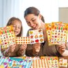 MonEnfance Thanksgiving Bingo Cards, 24 Players Cute Thanksgiving Bingo Game for Kids Adults Famliy Party Game Supplies for Classroom Shool Fall Festival