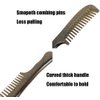 2 Pcs Wooden Comb Set Wide Tooth Comb and Fine Tooth Comb for Women Men Kids, Anti-static Detangling Comb Natural Sandalwood Comb for Curly Straight Fine Thick Hair