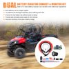 Drieaco 12V UTV Dual Battery Isolator Connect & Monitor Kit Fit for Honda Pioneer 1000/700/500, Replace #UTV-SBI-CM, Dual Battery Isolator Kit with LED Digital Double Voltmeter 6 Gauge Wire 12V Relay