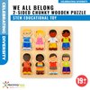 Discovery Toys WE All Belong Diversity Wooden Puzzle | 2-Sided Interchangeable Puzzle | Special Needs & Abilities Wooden Puzzle | 2 Puzzles in 1 | Inclusive Chunky Toddler | 19 Months +