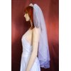 Bridal Veil Ivory 2 Tiers Fingertip Length Edge In Beads And Crystals