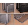 VANRA Small Letter Sorter Desktop File Holder Organizer Metal Mesh with 3 Vertical Upright Compartments (Silver)