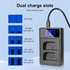 2-Pack LP-E6NH / LP-E6 Battery and LED Dual Charger Set, forCanon EOS R R5 R6 R7 5D Mark II III and IV 90D 70D 5Ds 6D 5Ds 80D 7D 60D 5Ds MKii, MKii MKiii MKiv 5D4 Digital Camera Battery