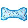 The Worthy Dog Tough Birthday Boy Bone Dog Toy, Fun Fetch Play with Squeaker for Puppy Dogs, Durable Material for Active Dogs, Small - Blue