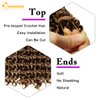 QUEENTAS 6Packs Jamaican Bounce Crochet Hair Extensions 8 inch Ringlet Wand Curl Gogo Crochet Hair Curly Crochet Braids Water Wave Crochet Braiding Hair 72 Roots (8inch,#27)