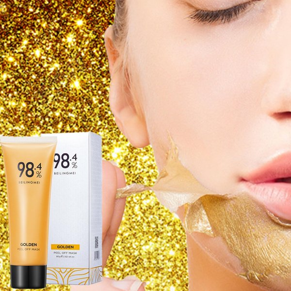 boticle 2PCS Gold Peel Off Mask, 2024 New Upgraded Gold Foil Peel-Off Mask, Gold Exfoliating Mask, Remove Blackhead Mask, Anti-Aging & Reduces Fine Lines
