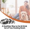 2Packs Stainless Steel Dog Bowl with Anti-Skid Rubber Base for Small/Medium/Large Pet, Perfect Dish, Pets Feeder and Water Choice Puppy Cat Kitten (8oz)