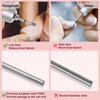 HungGato 3/32'' Diamond Nail Drill Bit, Professional Flat Cylindrical Shape Cuticle Nail Drill Bits for Acrylic Gel Nails Dry Manicure Pedicure Shape Remove Tools (Medium)
