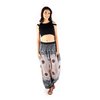 Boho Pants Harem Pants Yoga Trousers for Woman Bohemian Beach Pants (Honeycomb Black and White,10-16)