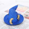 Lurrose 4pcs Mini Top Hat Hair Clips Shining Star Moon Halloween Witch Hat Flet Hairpins Hair Barrettes Hair Accessories for Party Performance Props