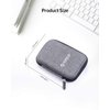 ORICO Hard Drive Case 2.5 inch External Drive Storage Carrying Bag Waterproof Shockproof with Inner Size 5.5x3.5x1.0inch for Organizing HDD and Electronic Accessories,Grey(PHD-25)