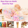 2000 PCS Hair Bands, Elastic Hair Band, Mini Hair Rubbers Ties with 2 PCS Topsy Tail Hair Tools for Girls Ponytail Hair Accessories, Soft Elastic Bands Non-Slip Small Hair Ties. (Colors)