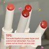 Moisturizing Solid Lipstick Non Sticky Lipstick, Moisturizing Lipstick Glossy Tinted Lip Balm,Long Lasting Non-Stick Lip Gloss Cute Makeup,High-gloss for Plumper Looking Lips,Vegan,Bronzed Glow (02#)