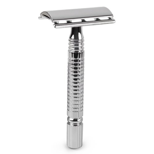Qshave - Men or Women Short Handle Classic Double Edge Lighter Travel Safety Shaving Razor, 1 Pc