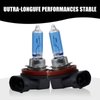 Flygun 2 PCS H11 Car Halogen Bulbs, Ultra White Light Bulbs, 12V 100W Front Fog Light Bulbs, Super Bright High Beam Low Beam Bulbs Auto Lights Universal for Most Cars, Trucks, SUVs (White)