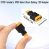 QIANRENON XT30 Female to XT60 Male RC Battery Charging Conversion Connector XT60 Plug to XT30 Socket Lithium Battery ESC Adapter, for Model Airplane Drone RC Car Toy Quadcopter, 2 Pcs