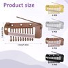 Wig Clips To Secure Wig No Sew, 12 Pcs 10-Teeth Chunni Clips, Wig Combs with Safety Pins Hair Extension Clips Styling Tools for Women Girls Wig Headscarf, 4 Colors (Gold, Silver, Brown, Black)