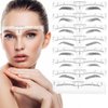 50 Pcs Eyebrow Ruler Stencils - Abeillo Disposable Brow Ruler Sticker, Microblading Eyebrow Template, Brow Measuring Shaper Tool, Eyebrow Mapping Makeup Tool
